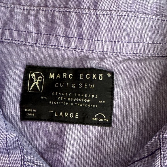 Marc Ecko Purple Y2K Button-Up Shirt - Picture 2 of 4